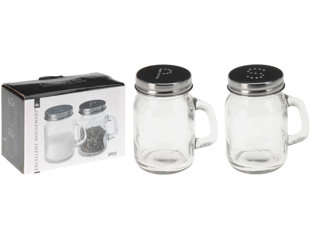 ΜΎΛΟΙ ΚΑΙ ΔΟΧΕΊΑ ΜΠΑΧΑΡΙΚΏΝ SALT AND PEPPER SHAKER EH GLASS CD1001430  