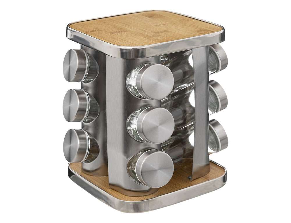 ΜΎΛΟΙ ΚΑΙ ΔΟΧΕΊΑ ΜΠΑΧΑΡΙΚΏΝ SPICE RACK X12 ROTA SS+BAM FIVE 189583  