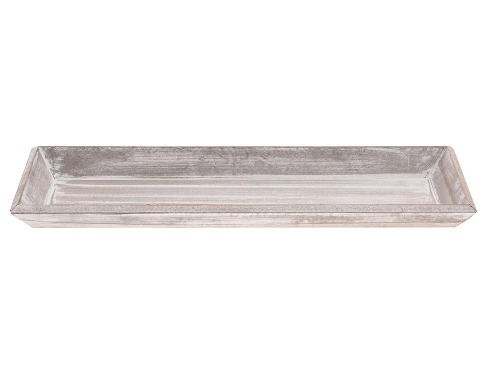 ΔΊΣΚΟΙ DECO TRAY 40X14CM WHITE WASH ACC005720  