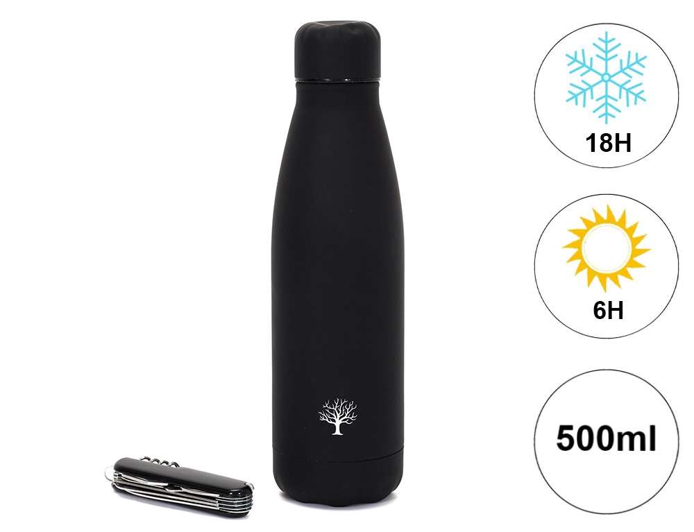 ΘΕΡΜΌΣ INSULATED WATER BOTTLE AND MULTIUSE KNIFE SET KA54  