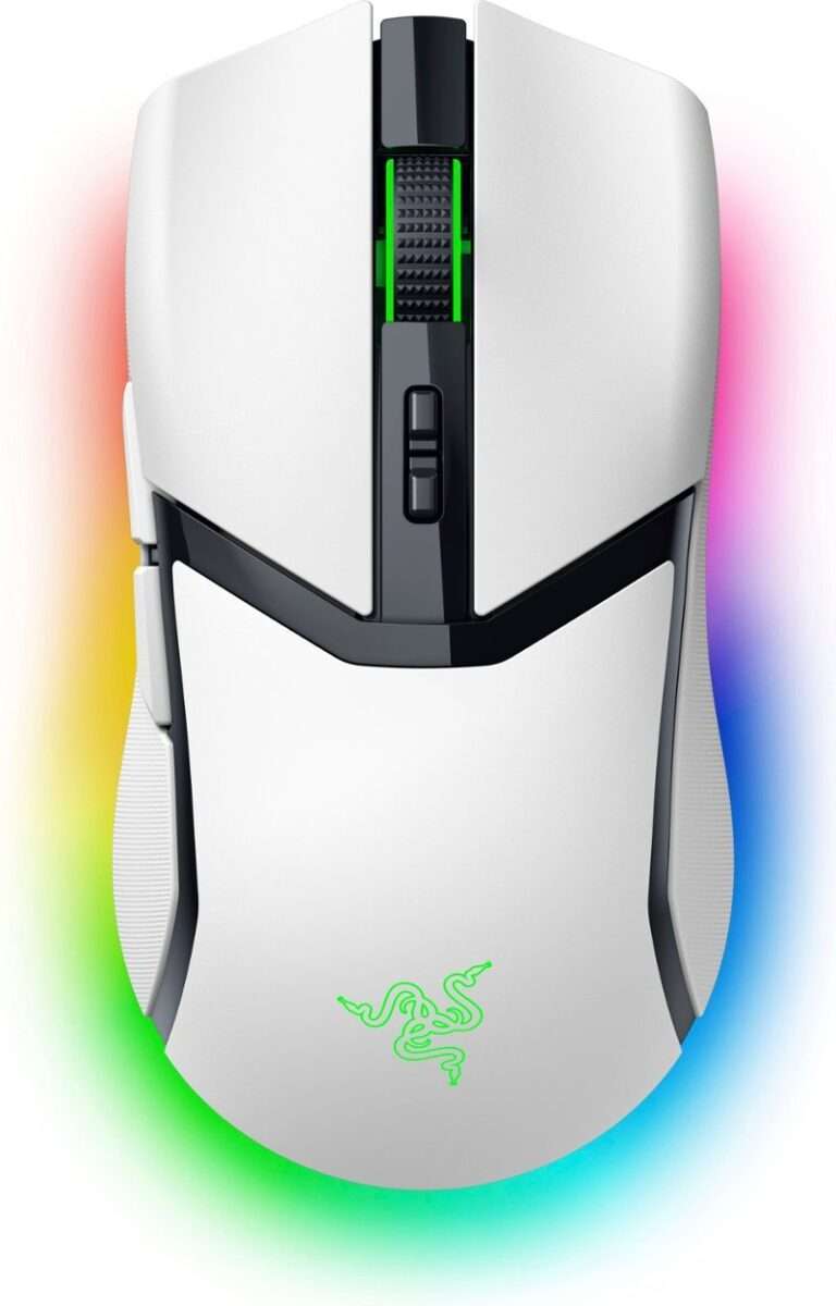 Razer COBRA PRO WHITE - Wireless Gaming Mouse - 30000 DPI - RGB UNDERGLOW - Bluetooth / 2.4Ghz - 77g  