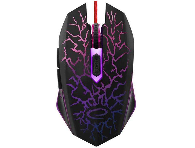 Mouse Esperanza MX211 Lightning 6D wired optical black  