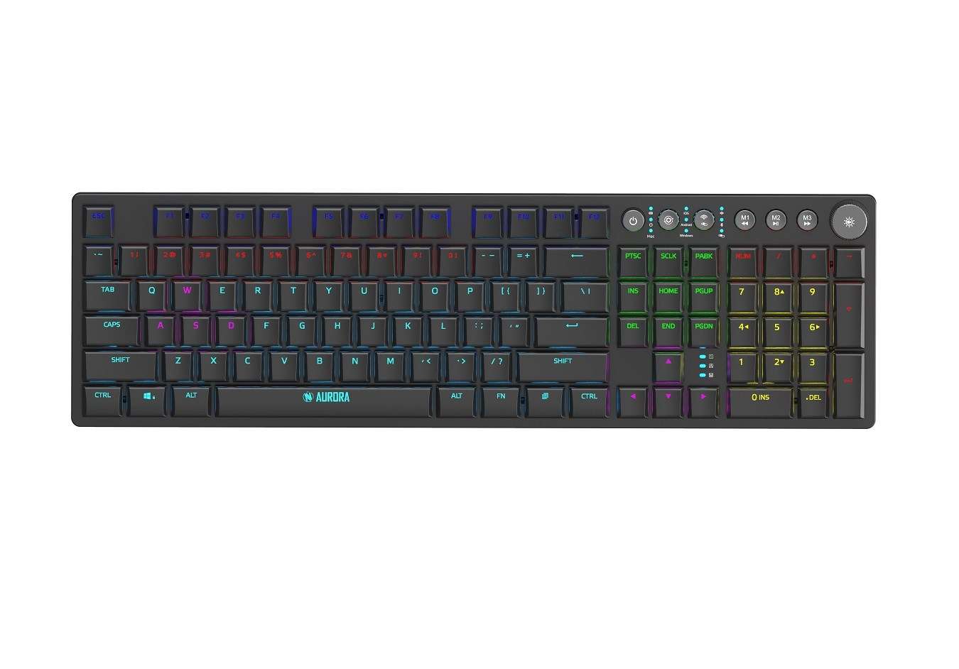 iBox Aurora K6 (IKGMK6) Ασύρματο Gaming Μηχανικό Πληκτρολόγιο με KRGD Red διακόπτες και RGB φωτισμό   