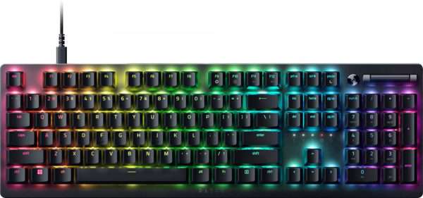 RAZER DEATHSTALKER V2 – LOW-PROFILE RGB GAMING KEYBOARD – LINEAR RED – OPTICAL SWITCHES  