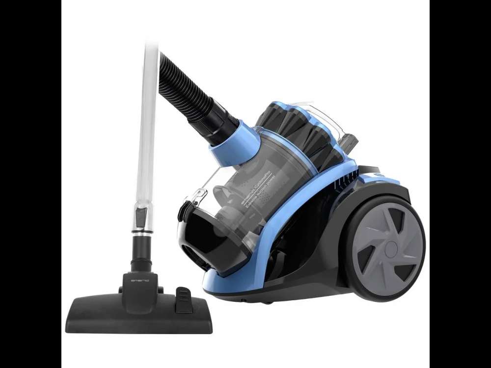 Emerio Eco Cyclone Vacuum Cleaner, Ηλεκτρική Σκούπα 900W χωρίς Σακούλα, με Φίλτρο HEPA & Κάδο 2L, Black / Blue   