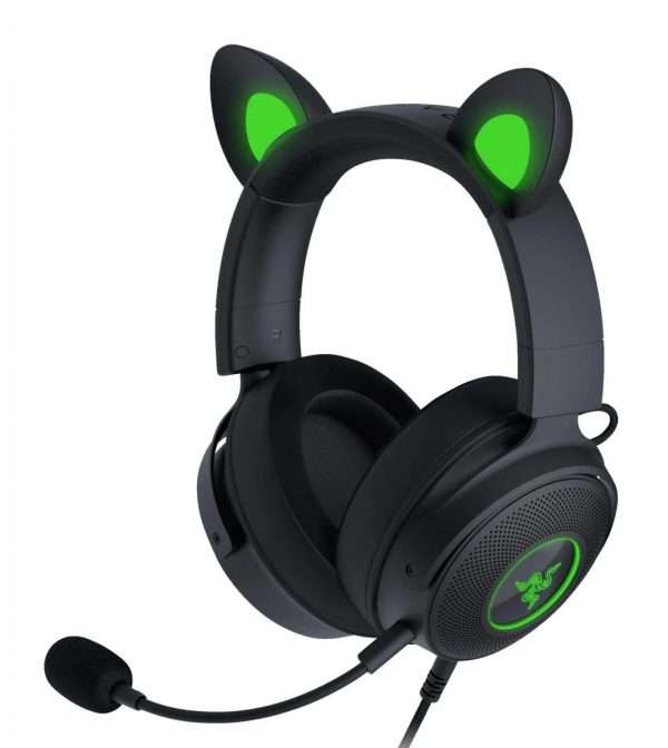 RAZER KRAKEN KITTY V2 PRO – BLACK – RGB – USB 7.1 GAMING HEADSET – KITTY, BEAR, BUNNY EARS  
