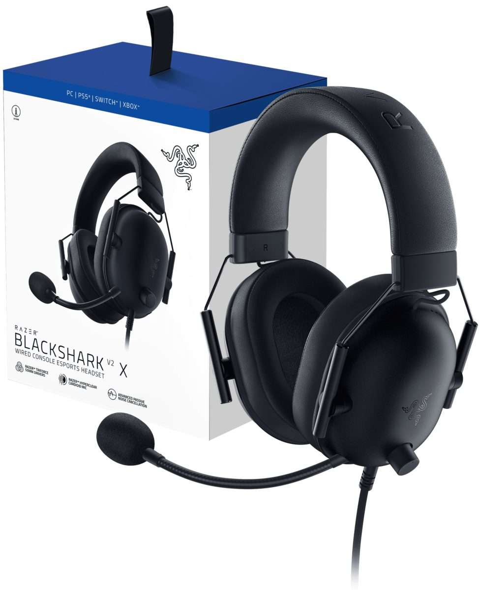 Razer BLACKSHARK V2 X FOR PLAYSTATION - 7.1 Gaming Headset – Audio Jack - XBOX/PC/PS4/PS5/Switch  