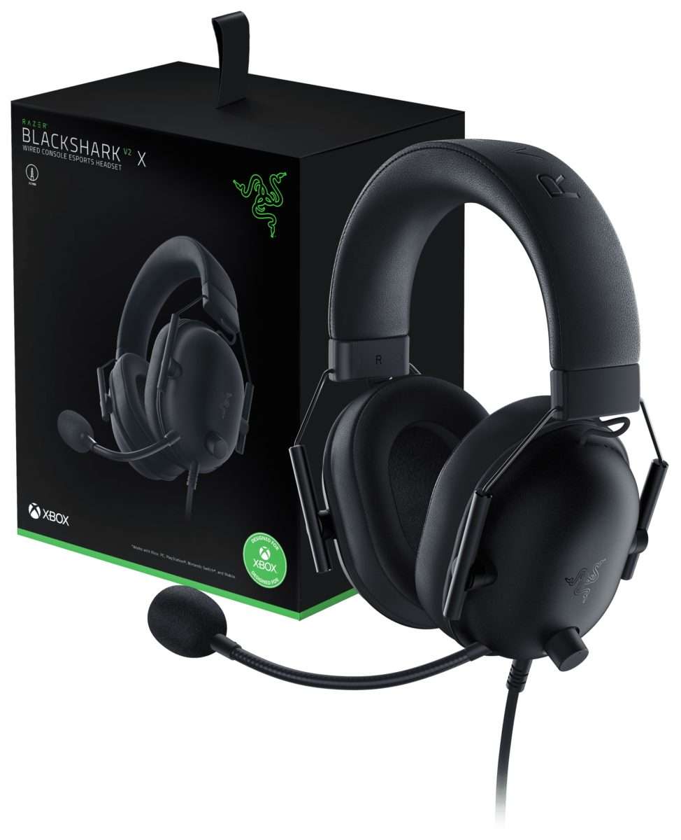 Razer BLACKSHARK V2 X for XBOX Licensed - 7.1 Gaming Headset – Audio Jack - XBOX/PC/PS4/PS5/Switch  