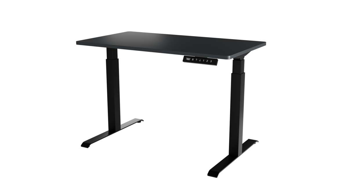 Desk with electric height adjustment MOON 121x67x72-120 black/anthracite  