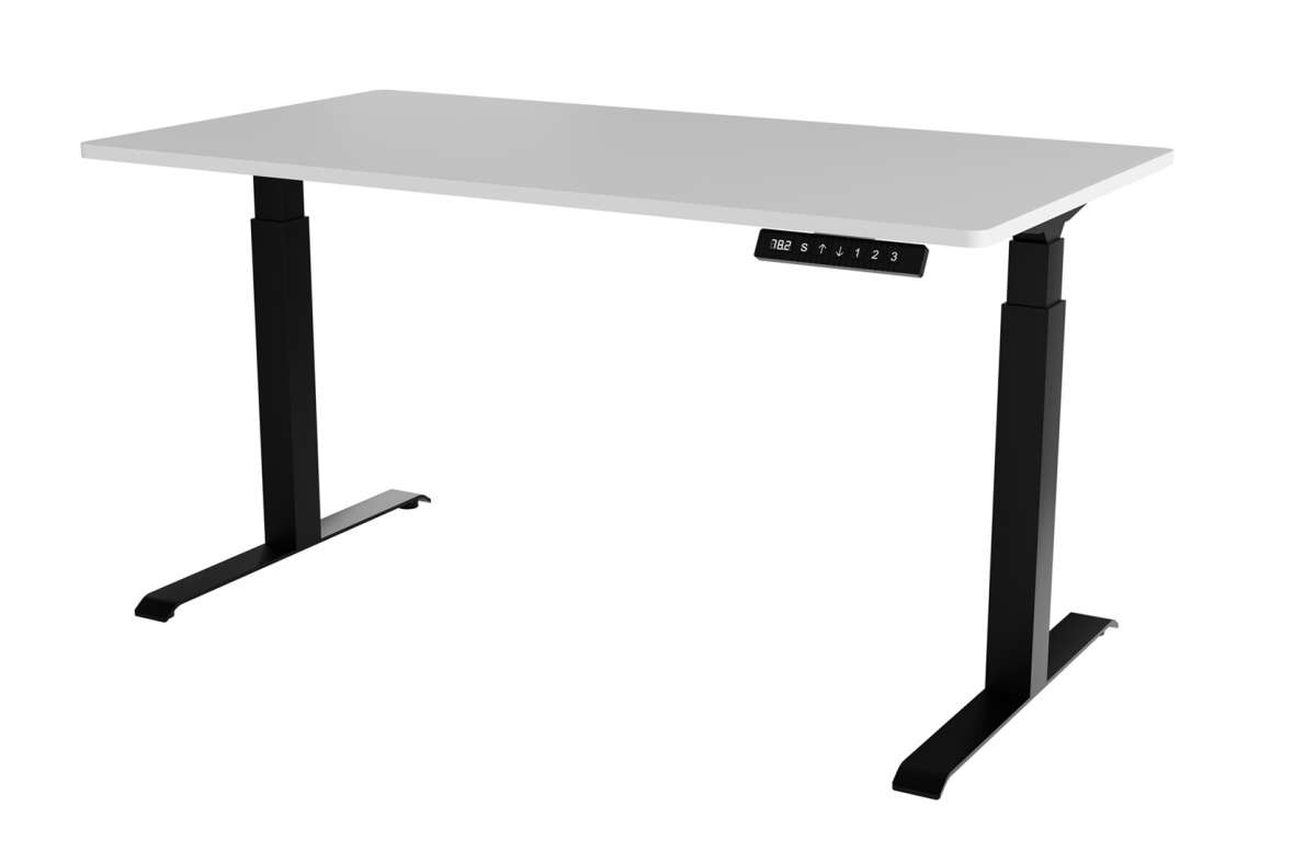 Desk with electric height adjustment MOON LONG 150x80x72-120 black/white  