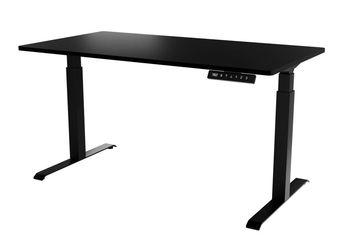 Desk with electric height adjustment MOON LONG 150x80x72-120 black  