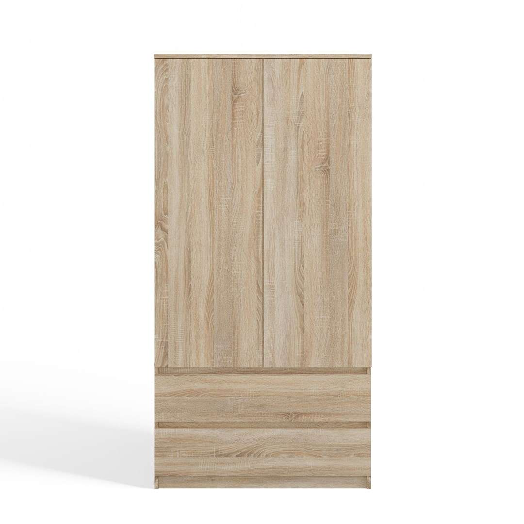 Topeshop SZAFA MALWA SON bedroom wardrobe/closet 5 shelves 2 door(s) Oak  