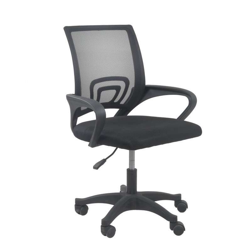 Topeshop FOTEL MORIS CZERŃ office/computer chair Padded seat Mesh backrest  