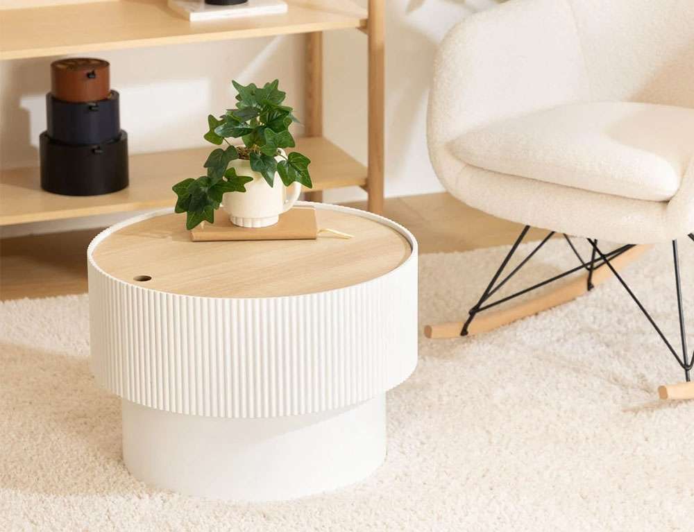 ΤΡΑΠΕΖΆΚΙΑ ΣΑΛΟΝΙΟΎ ENOLA WHT TRUNK COFFEE TABLE ATMOSPHERA 197741A  