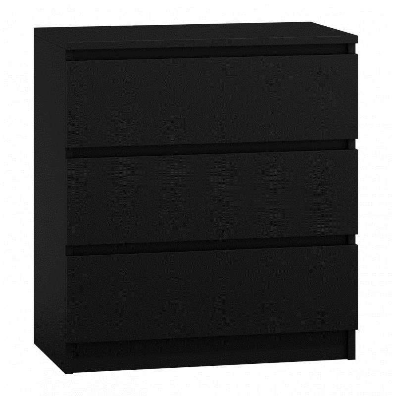 Topeshop M3 CZERŃ chest of drawers  