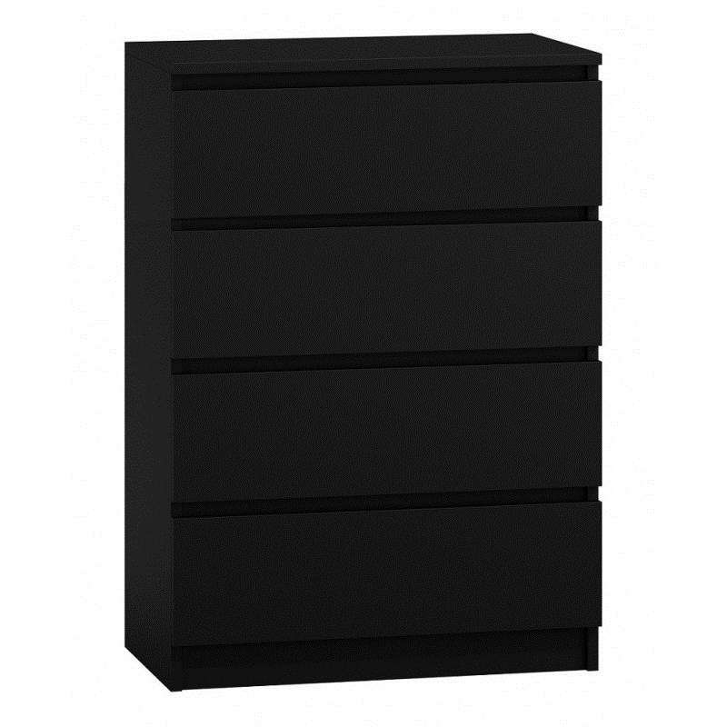 Topeshop M4 CZERŃ chest of drawers  