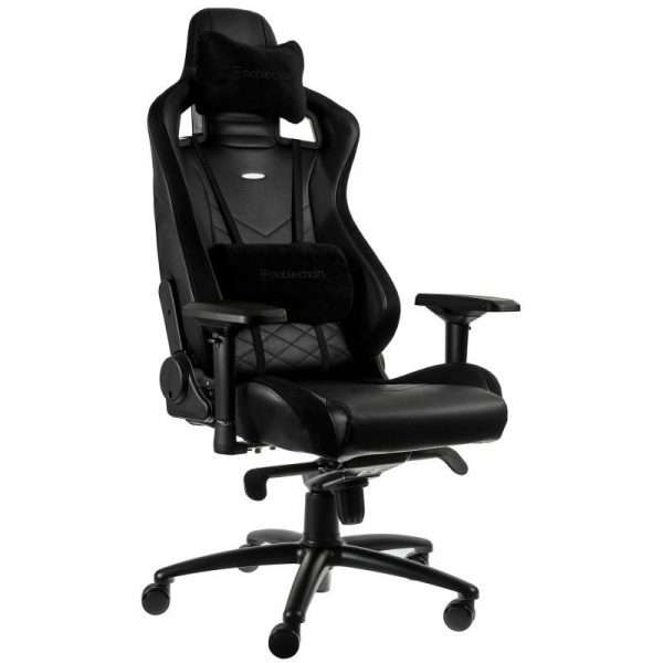 NOBLECHAIRS EPIC GAMING CHAIR BREATHABLE, 4D ARMRESTS, 60MM CASTERS – BLACK   