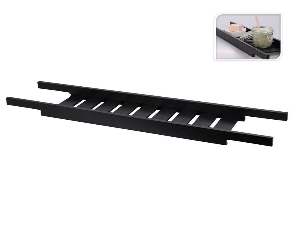 ΡΑΦΙΈΡΕΣ ΝΤΟΥΖ BATH RACK BAMBOO 68X15CM BLACK 529003410  