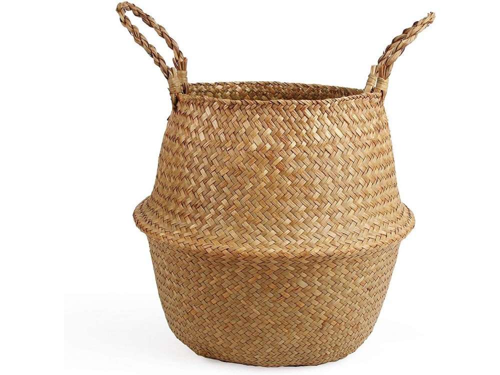 AJ Woven Seagrass Basket, Διακοσμητικό Καλάθι Ψάθινο, XXLarge 38 x 34cm, Natural Brown   