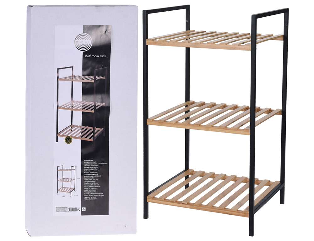 ΈΠΙΠΛΑ ΜΠΆΝΙΟΥ BATHROOM RACK BATHROOM SOLUTIONS 3 BAMBOO SHELVES  