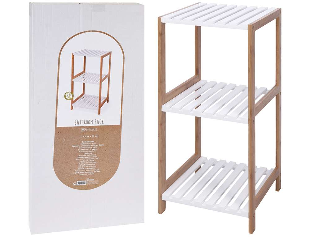 ΈΠΙΠΛΑ ΜΠΆΝΙΟΥ BATHROOM RACK BATHROOM SOLUTIONS 3 SHELVES MD 7846  