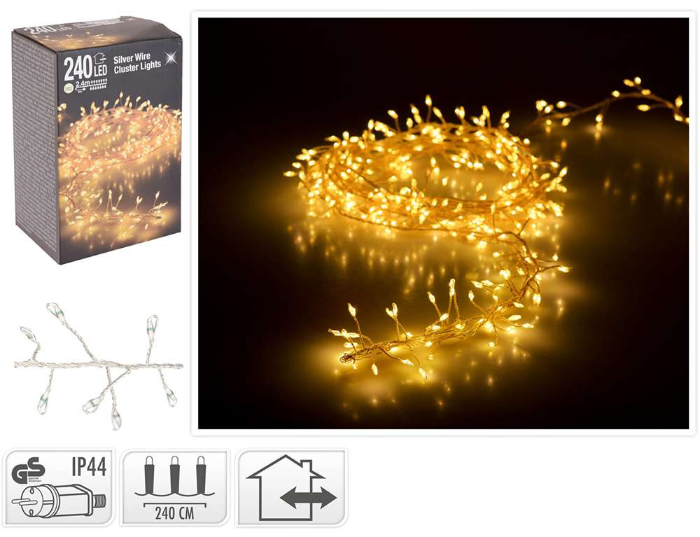 DECO LIGHT. LED ΦΩΤΆΚΙΑ SILVERWIRE 240LED WW CLUSTER AX8717020  