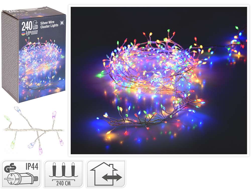 DECO LIGHT. LED ΦΩΤΆΚΙΑ SILVERWIRE 240LED CLUSTER AX8717420  