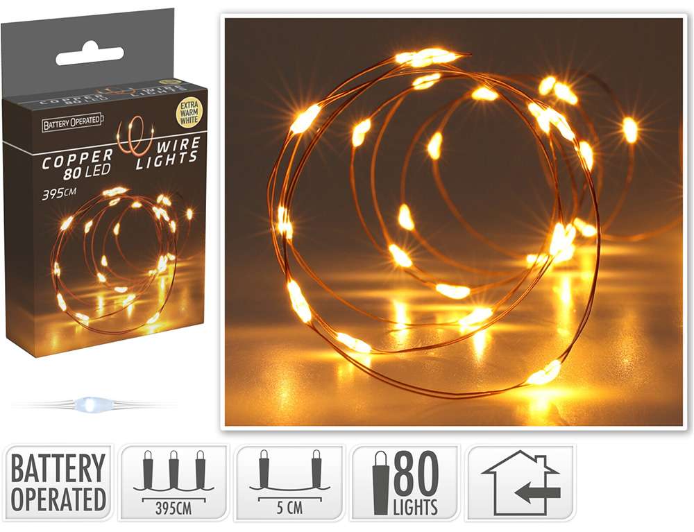 DECO LIGHT. LED ΦΩΤΆΚΙΑ COPPERWIRE 80LED WW BO INDOOR AX9735030  