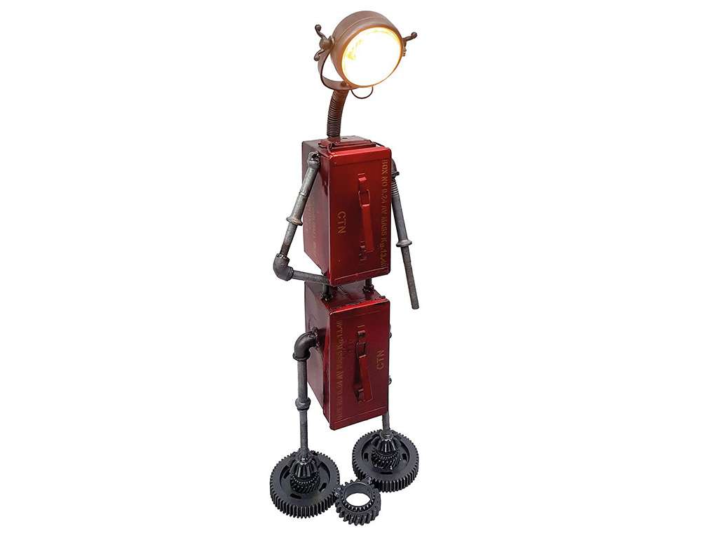 EXTREME INTERIOR DESIGN LAMP ROBOT IRON RED E27 MAX.60W 74940  