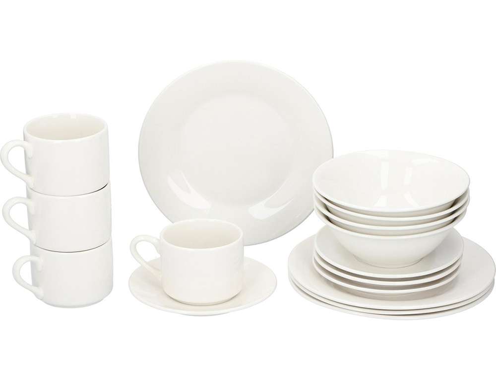 ΠΙΆΤΑ - ΣΕΤ ΔΕΊΠΝΟΥ/ΚΑΦΈ BREAKFAST SET ALPINA 16PCS WHITE SW CB D20  