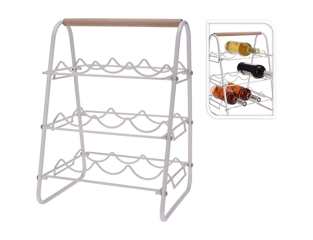 ΑΞΕΣΟΥΆΡ ΚΡΑΣΙΟΎ WINE RACK EXCELLENT HOUSEWARE METAL 9 BOTTLES HZ19  