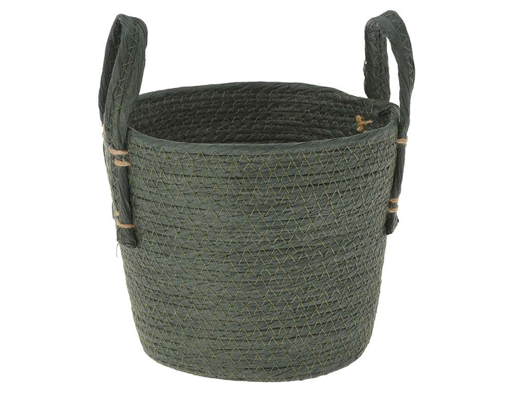 ΚΑΛΆΘΙΑ BASKET OF PAPER H&S COLLECTION DARK GREEN KR200275  