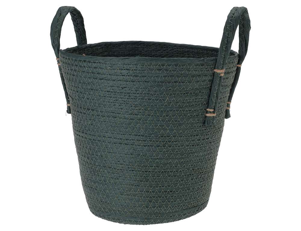 ΚΑΛΆΘΙΑ BASKET OF PAPER H&S COLLECTION DARK GREEN KR200276  