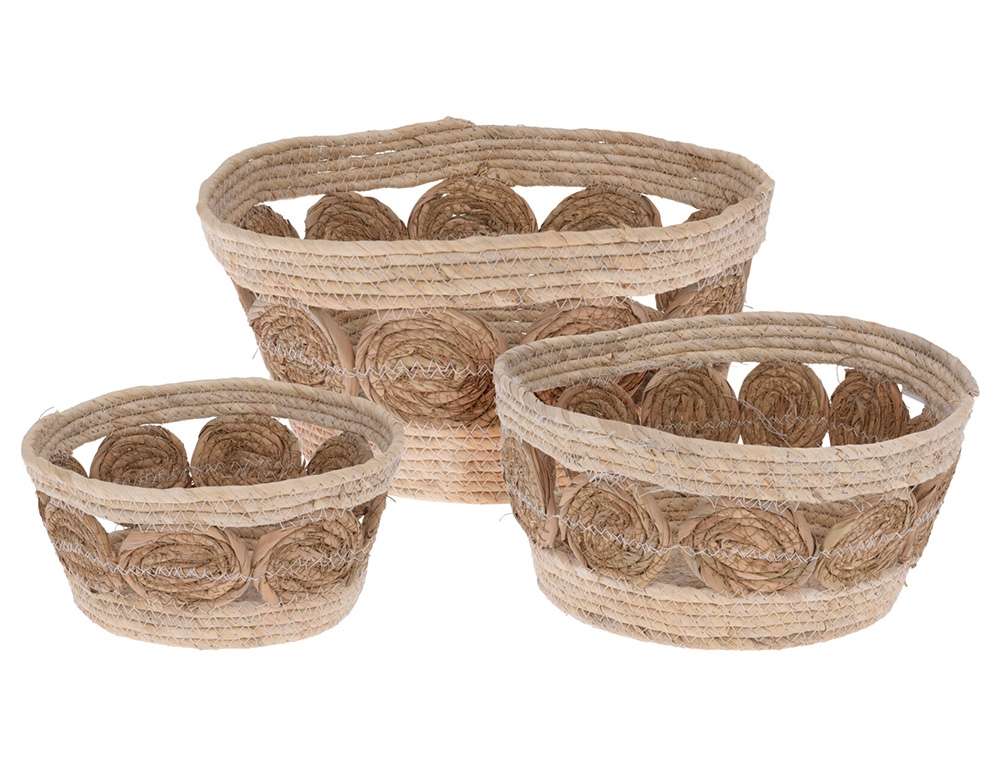 ΚΑΛΆΘΙΑ BASKET SET CATTAIL 3 SIZES KR2002220  