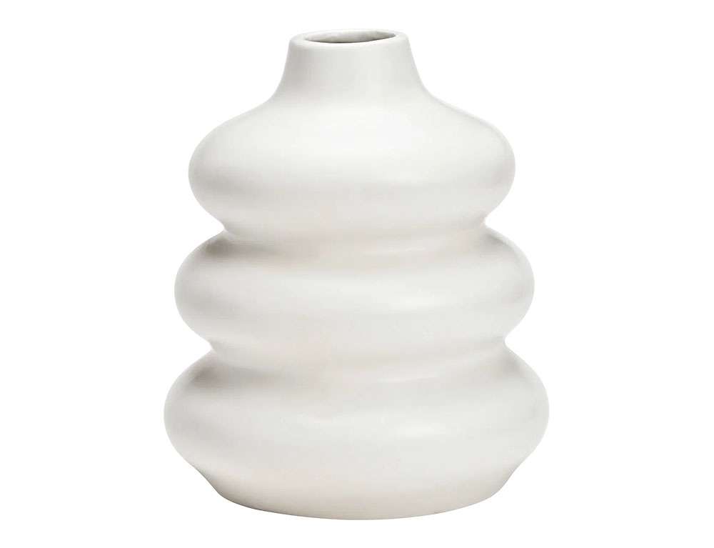 ΔΙΑΚΌΣΜΗΤΙΚΆ ΣΤΟΙΧΕΊΑ VASE CERAMIC WHITE (W/H/D) 16X20X16CM  