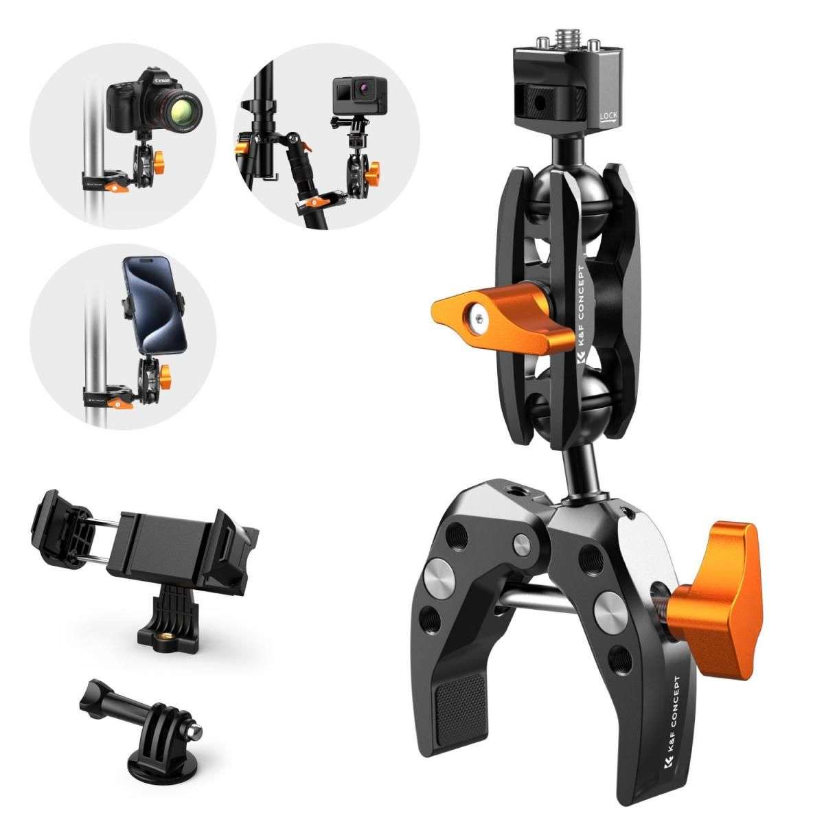 K&F Concept MS13 Super Clamp with Ballhead Magic Arm (KF31.083)  