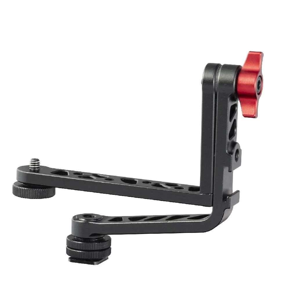 Feelworld Universal Camera L Bracket Cage Mount, Tilt Arm for 7