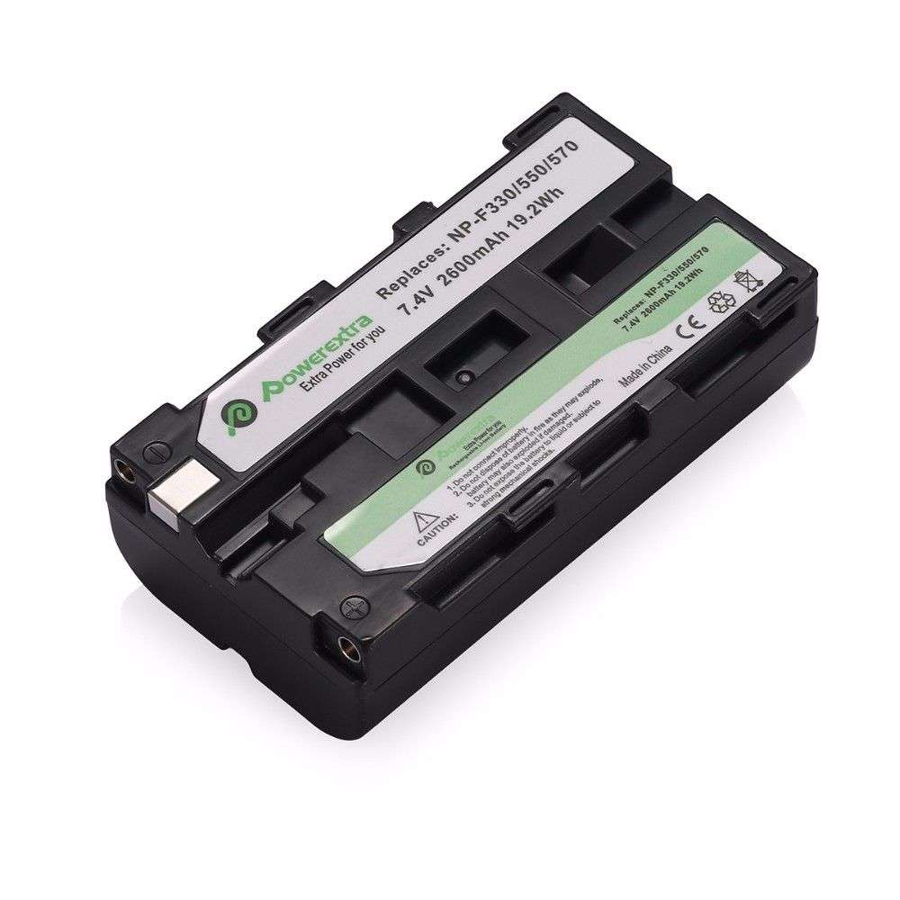 Powerextra SN-F330 Replacement Battery For Sony NP-F550 /330/ 570 2600mAh Li-ion  