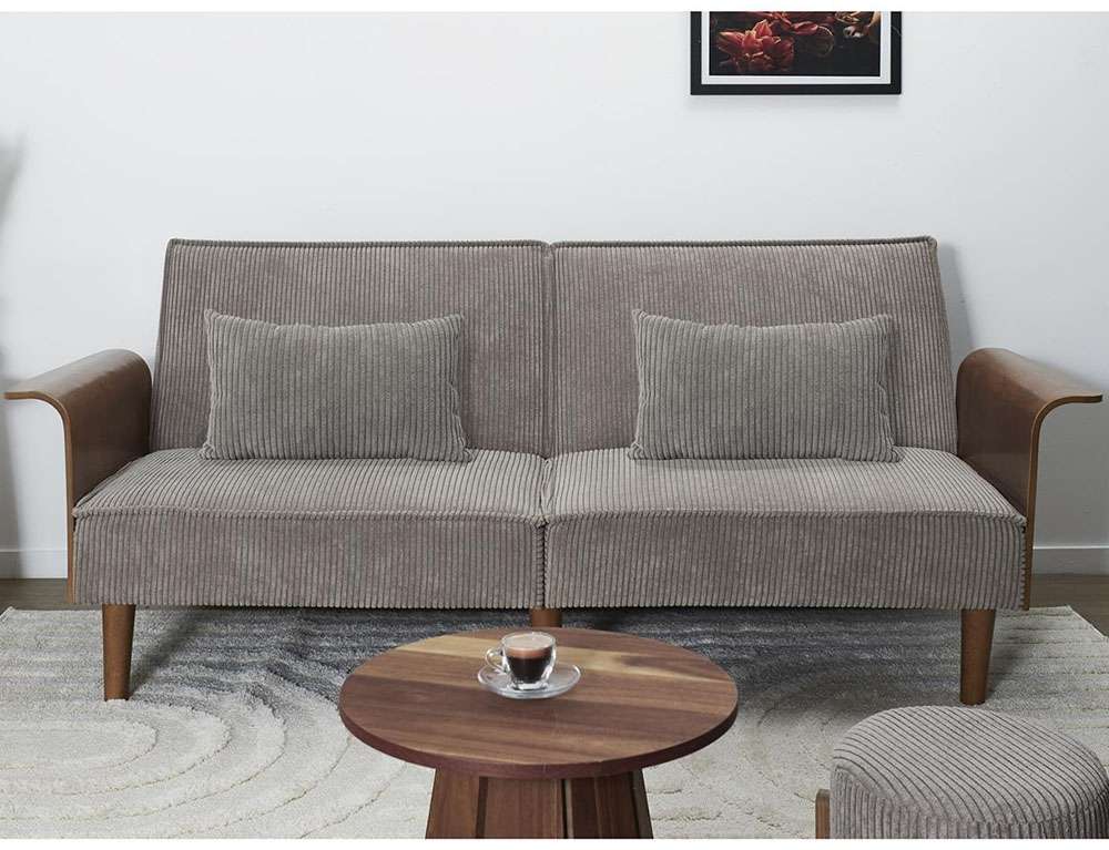 ΚΑΝΑΠΈΔΕΣ SCOTT CONVERTIBLE SOFA IN WOOD AND MAPLE HD0385  