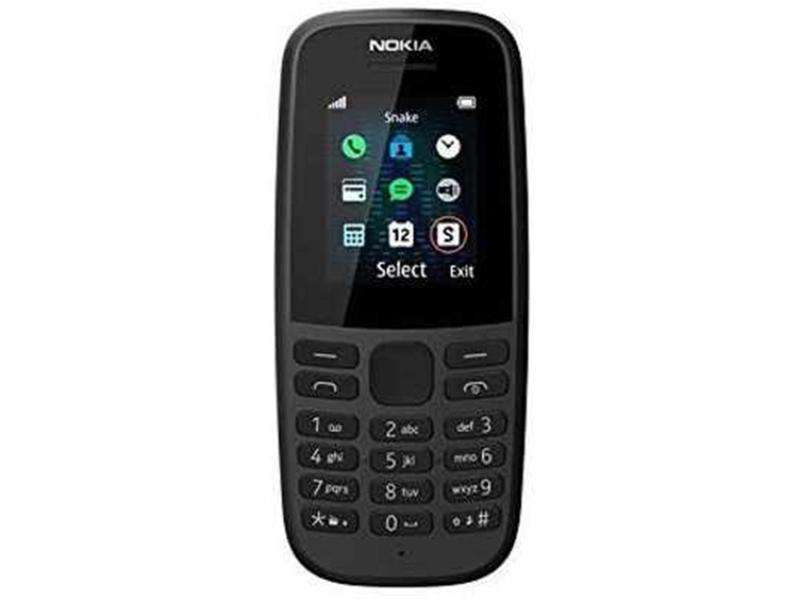 Nokia 105 Single Sim 2019 Black ( ENG MENU )  